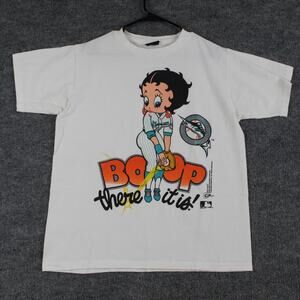 Vintage Betty Boop Florida Marlins Shirt Mens Large MLB Baseball Changes USA 90s